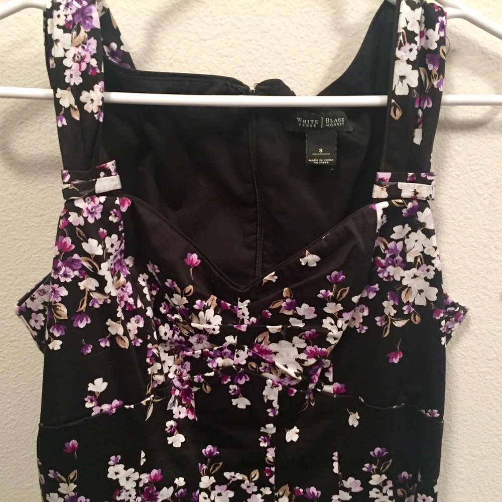 Floral fit and flair A-line dress